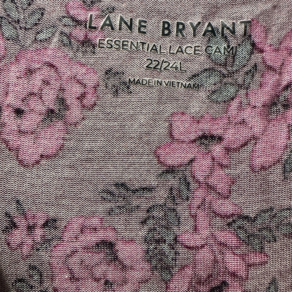 Lane Bryant Floral Lace Trim Cami - Picture 7 of 8